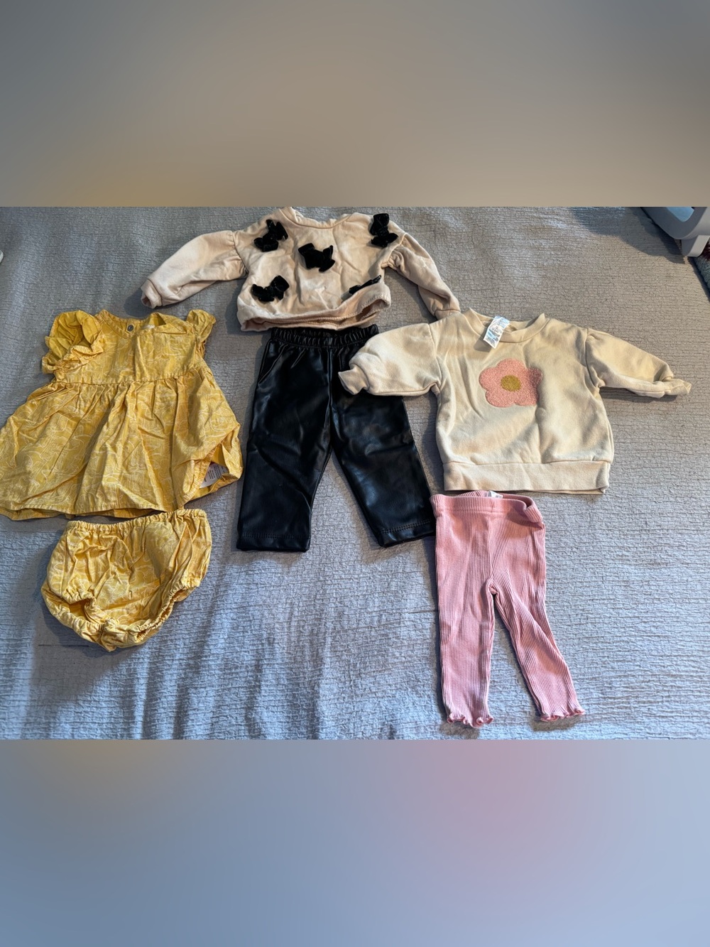 Girls Black Faux Leather Pants wrangler baby outfit